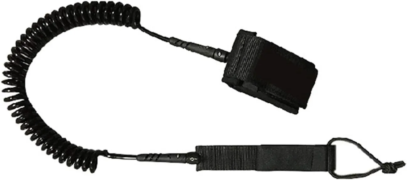 10FT Surfboard Leash Coiled SUP Leg Rope Strap Stand Up Paddle Board Leash