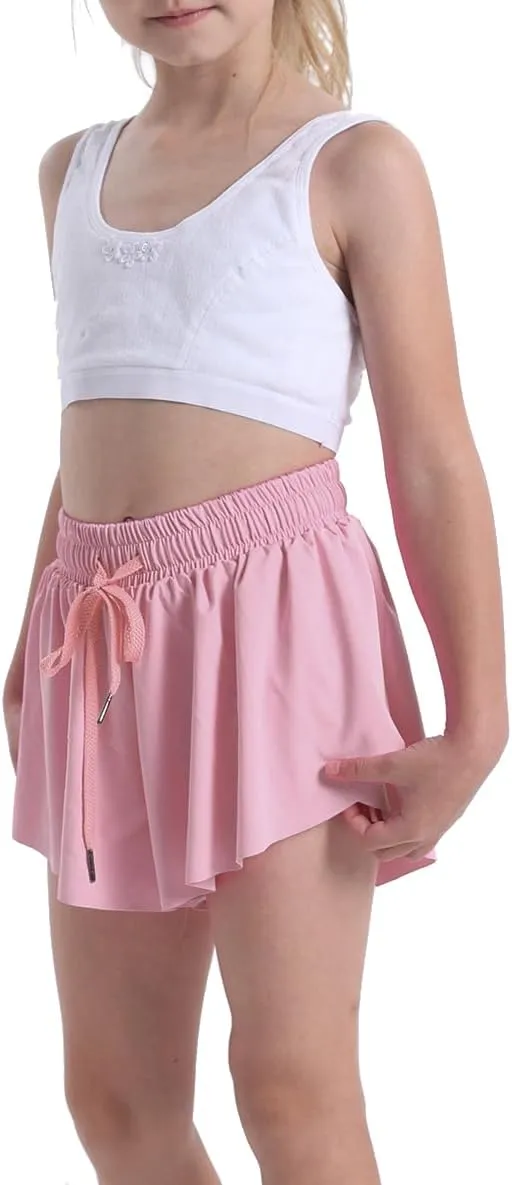 3 Pack Butterfly Flowy Shorts Skirts for Girls Tennis Cheer Stuff Athletic Preppy Running Sports Skirt for Teen Girls