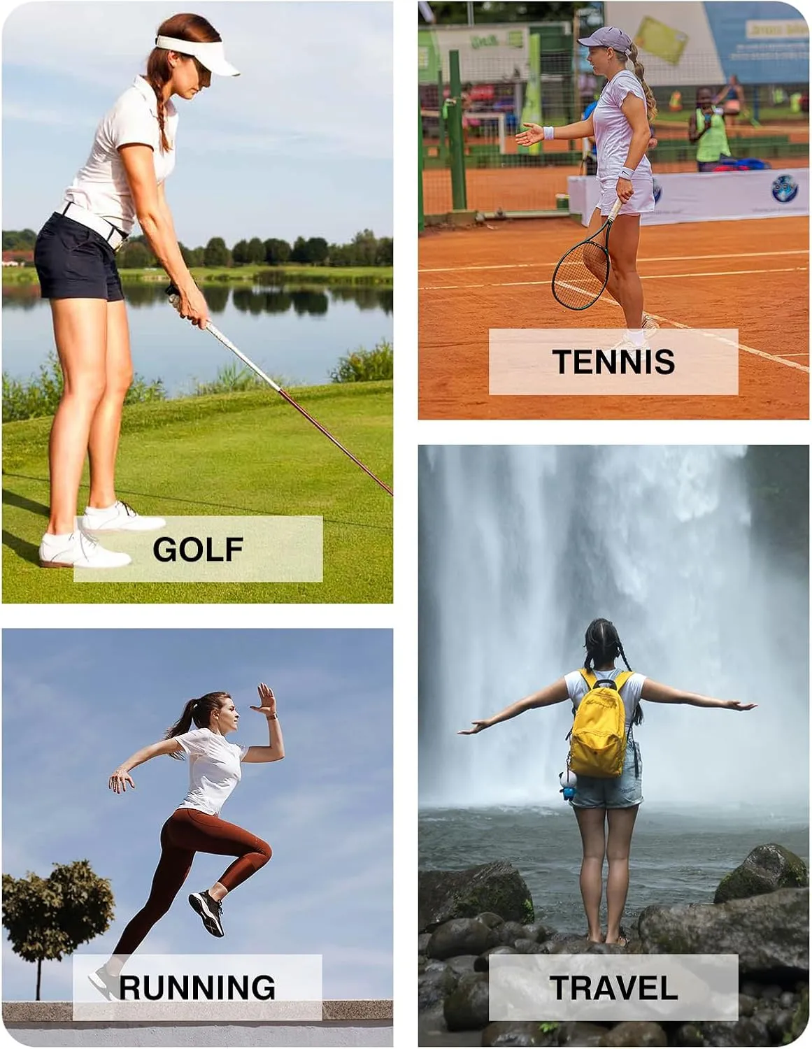 BGOWATU Women's Short Sleeve Golf Polo Shirts 1/4 Zip Tennis Tops Collared T-Shirts UV Protection Quick Dry