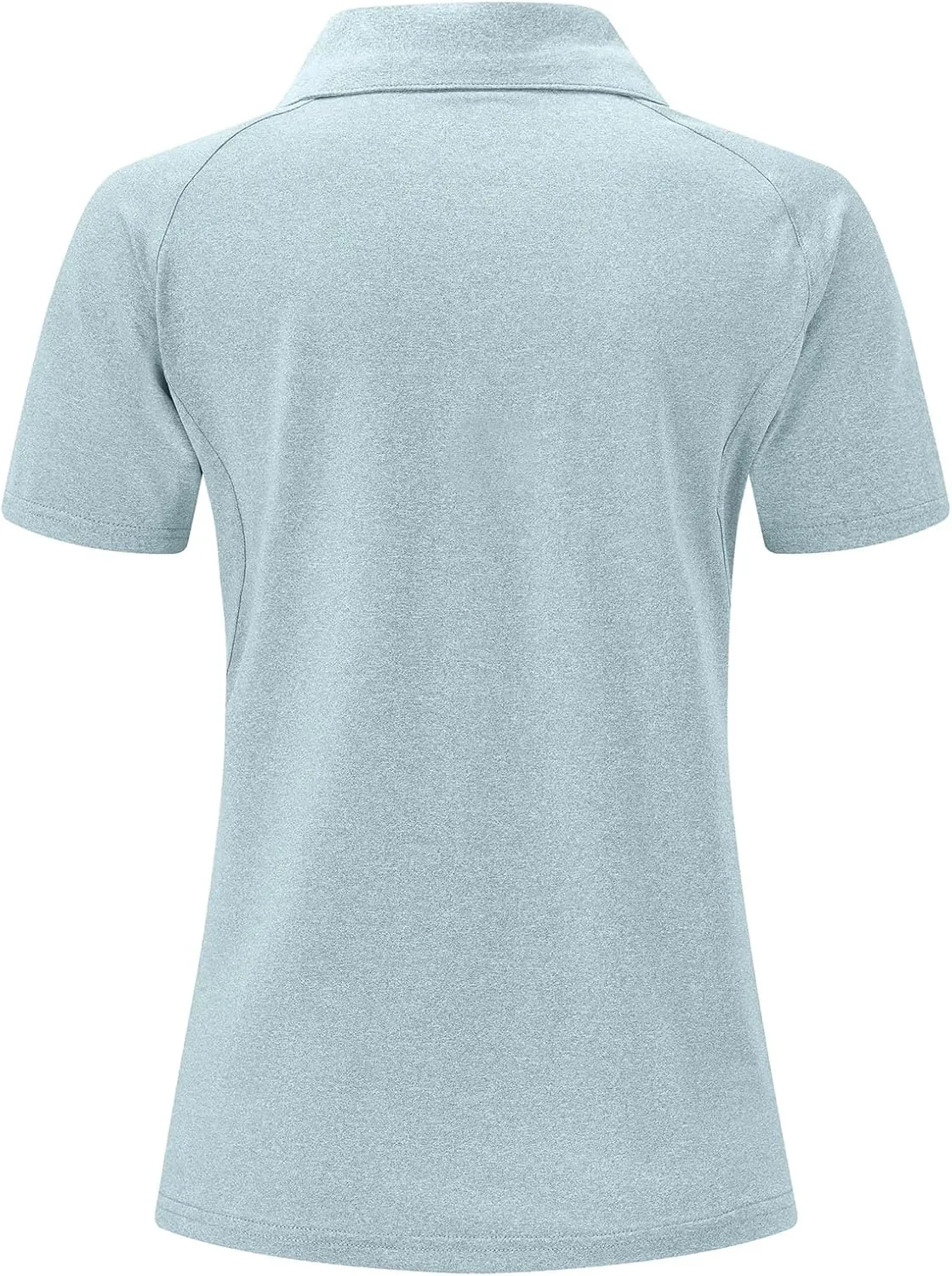 BGOWATU Women's Short Sleeve Golf Polo Shirts 1/4 Zip Tennis Tops Collared T-Shirts UV Protection Quick Dry