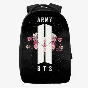 BTS Army Backpack With Laptop Partition Digital Printed Bag for Girls