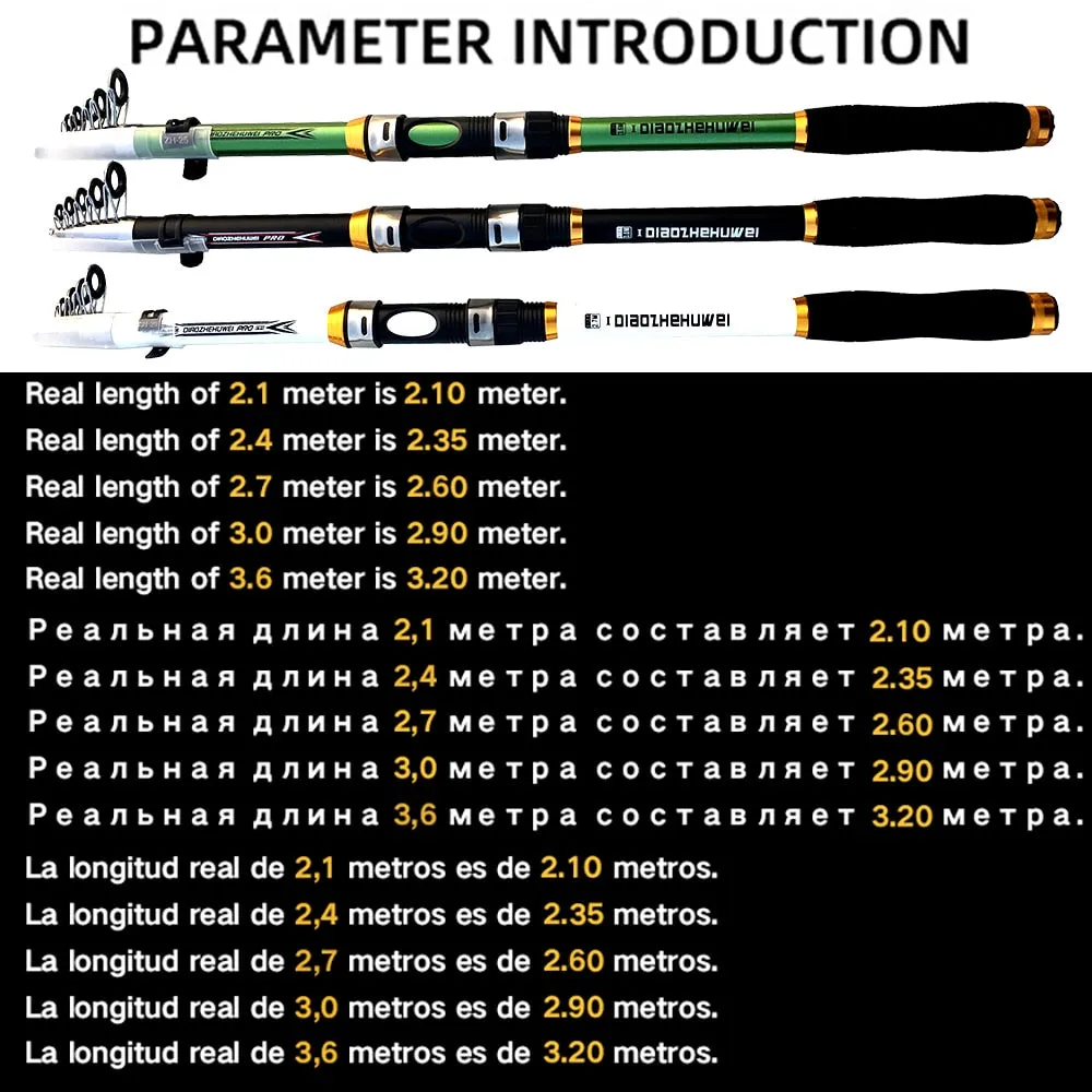 Carbon Fiber Telescopic Fishing Rod