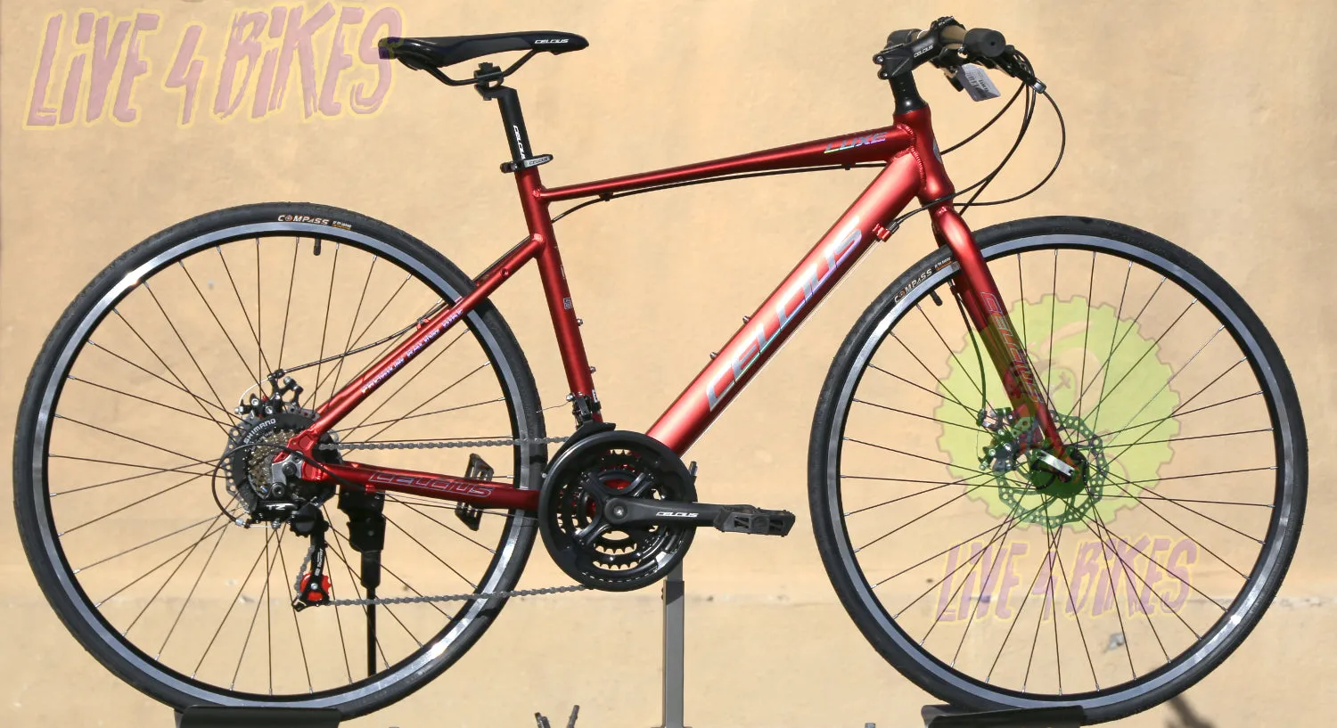 Celcius Luxe Flat bar Road Bike / Hybrid Bike Aluminum Disc Brakes -Live4Bikes