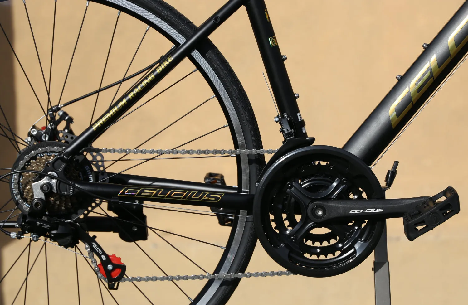 Celcius Luxe Flat bar Road Bike / Hybrid Bike Aluminum Disc Brakes -Live4Bikes