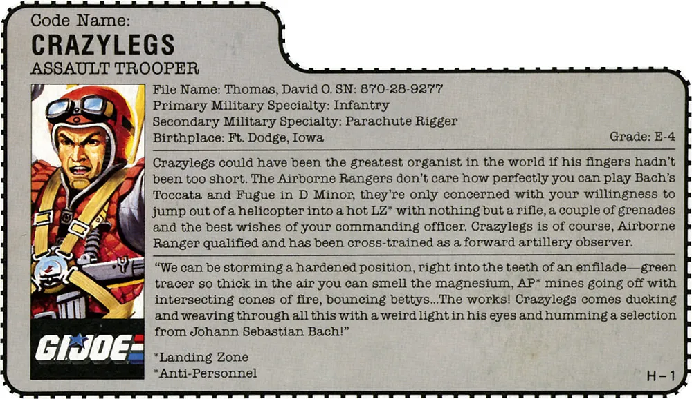 Crazylegs 3 3/4" G.I.Joe Action Figure