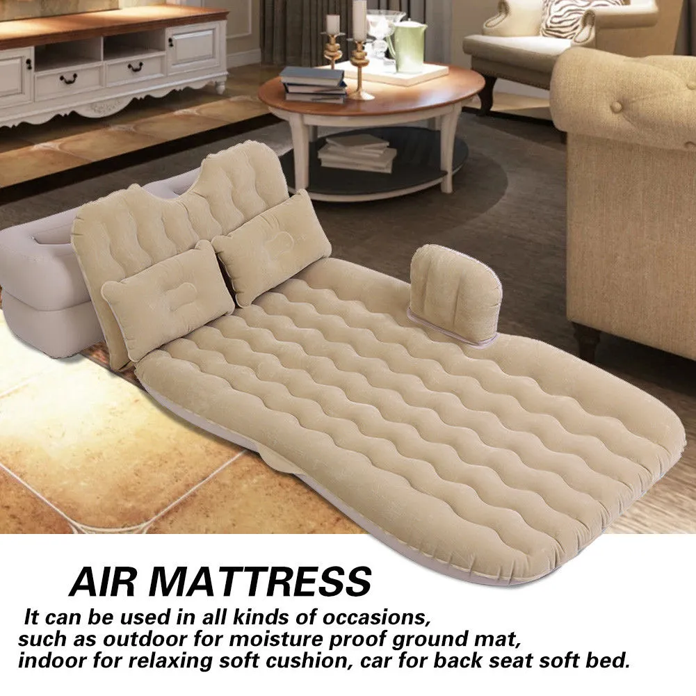 Crocox Car Inflatable Mattress Air Bed Back Seat Camping Travel Portable Cushion
