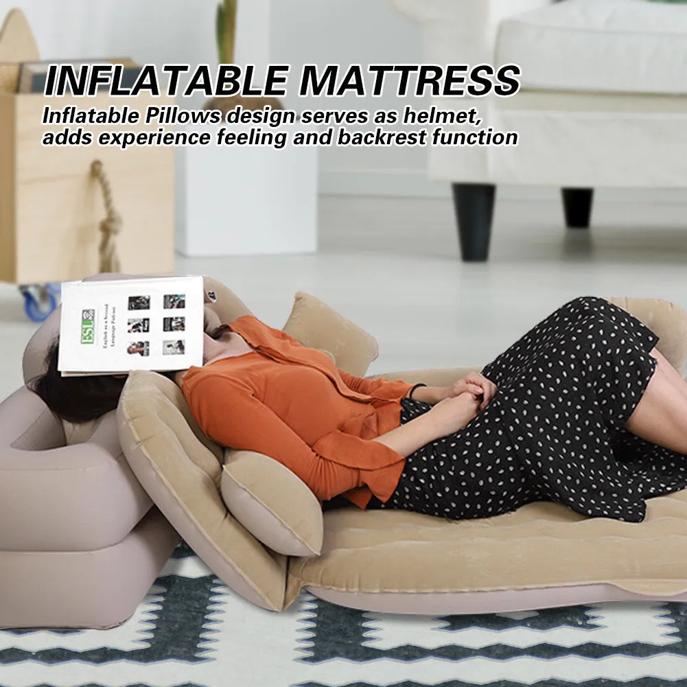 Crocox Car Inflatable Mattress Air Bed Back Seat Camping Travel Portable Cushion