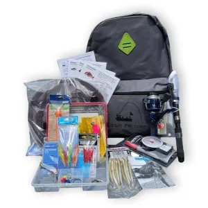 Down the Cove Telescopic Plus Sea Fishing Kit - Grey Backpack