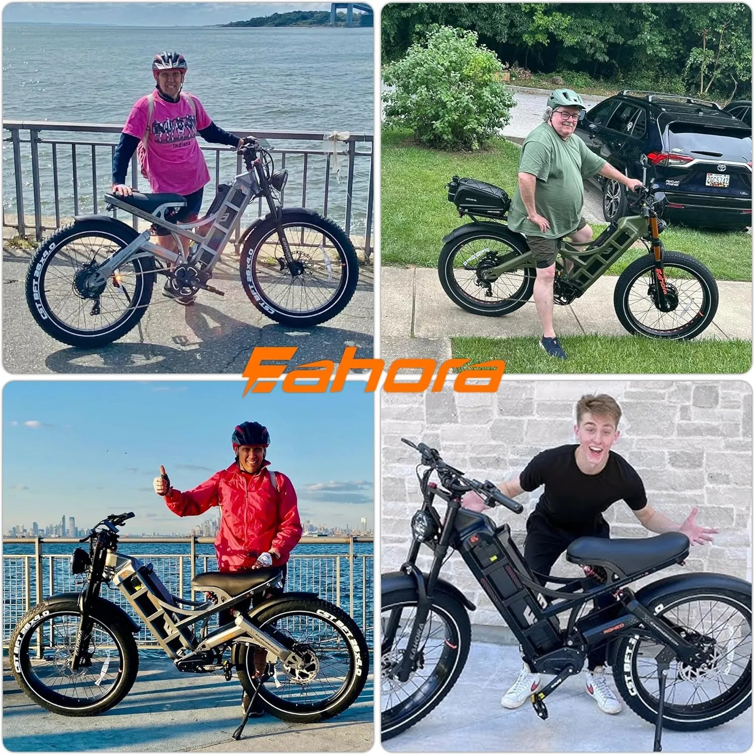 eAhora Romeo Pro (2025 Upgraded) Peak 1600W 34MPH Electric Bike for Adults, 48V 60AH 200  Miles Long Range Electric Bike, 26*4.0" Fat Tire Electric Mountain Bike, Full Suspension, Commuting & Delivery