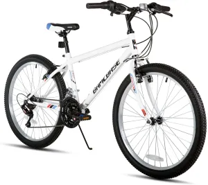 HILAND 24 26 inch Mountain Bike for Men Women, 18 Speeds High-Carbon Steel Frame, Sport Cycling MTB Bicycle for Adult
