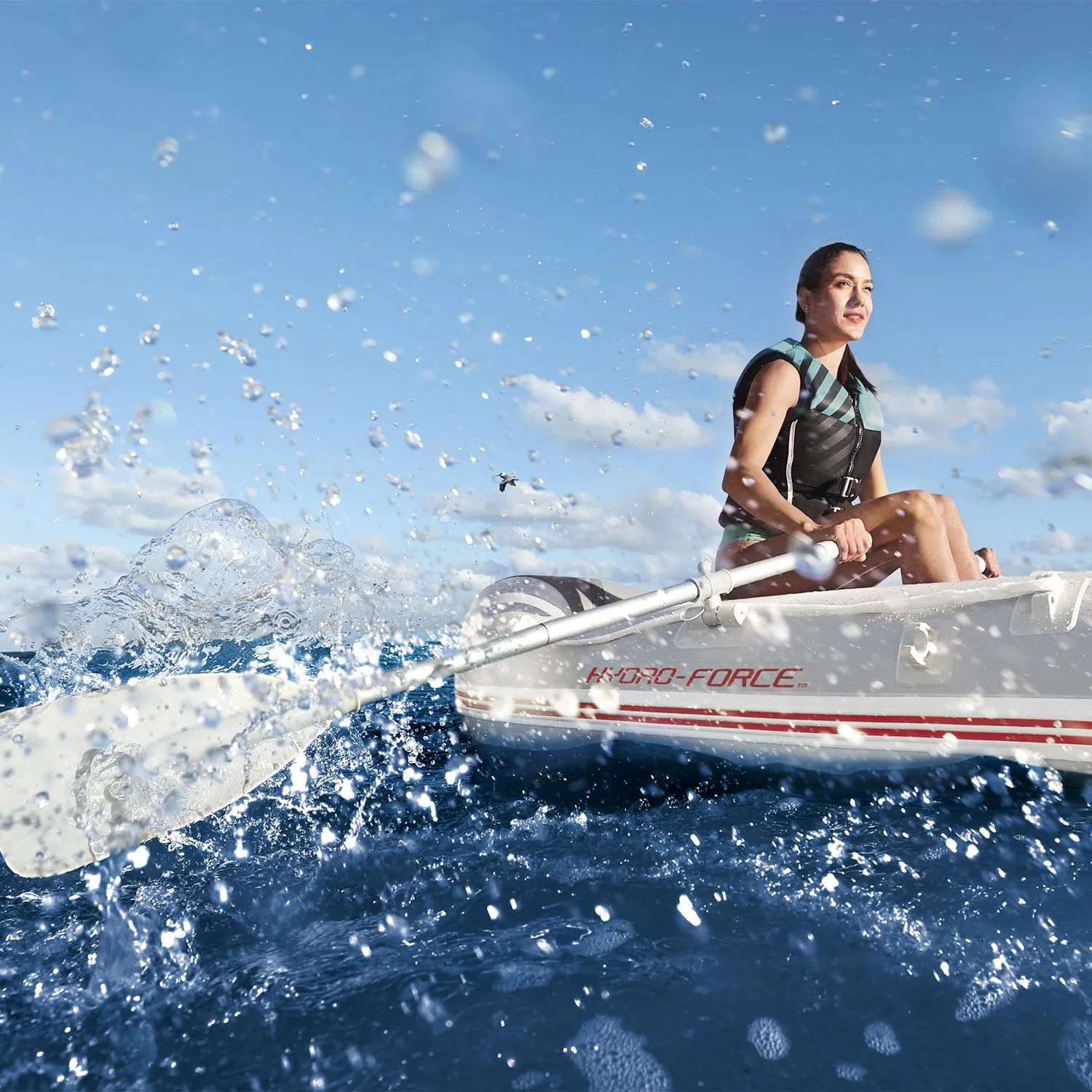 Inflatable Boat (2 Oars & Air Pump)