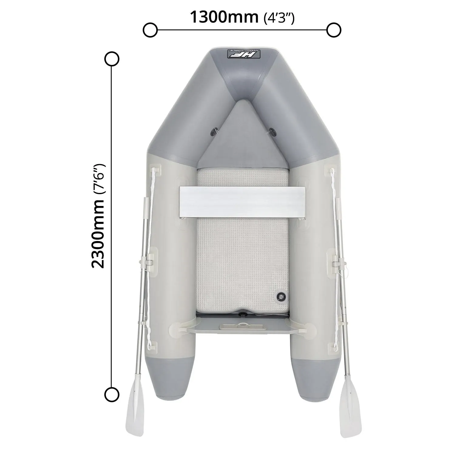Inflatable Boat (2 Oars & Air Pump)