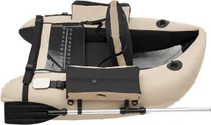 Inflatable Boat, 53.5*41.3 Inch Large Outdoor Fishing Boat with Practical Oar and Fin, Modern Floated Inflatable Fishing Boat with Repair Tools & Bladder Valve Cushions, Fishing Boat for Rafting