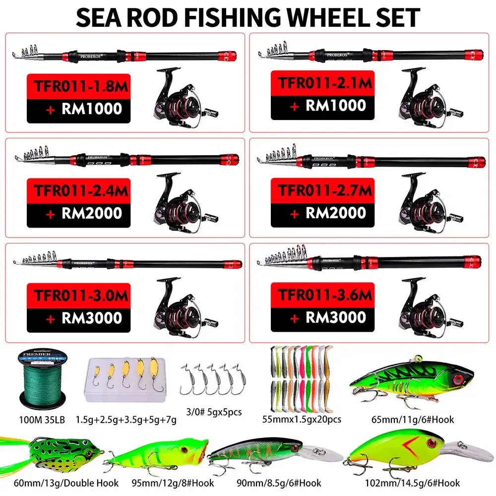 Lureswholesale® Fishing Rod and Reel Combo Kits