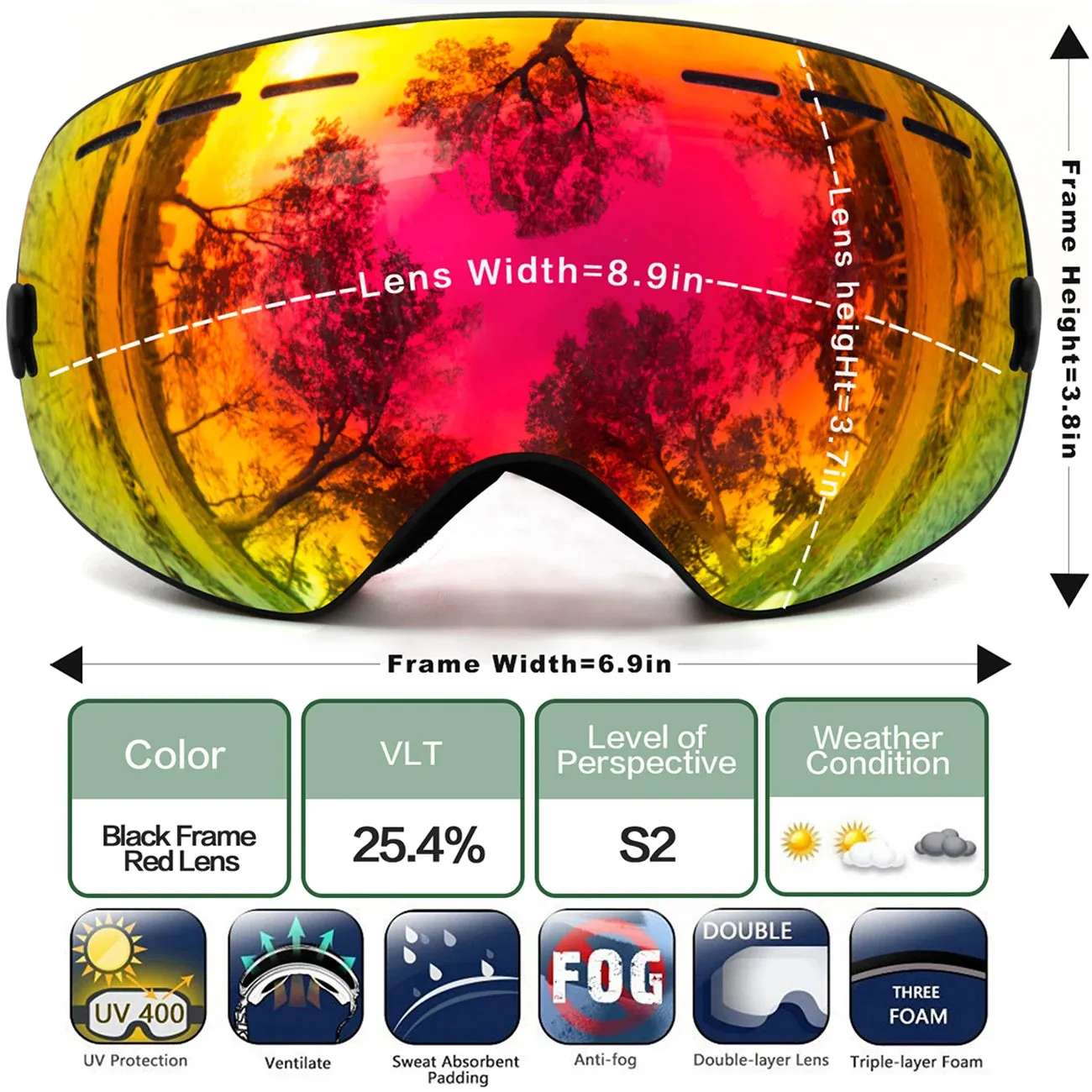 MAX JULI Goggles For Snow