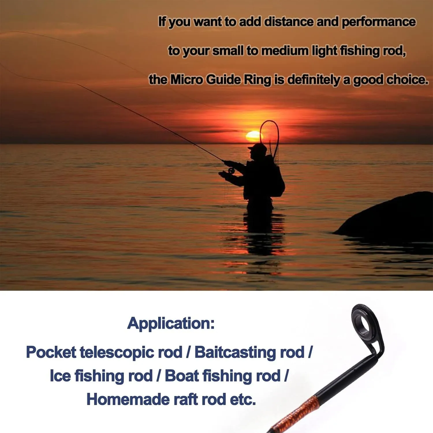 Micro Rod Tips Repair Kit - 30Pcs Baitcasting Rods Fishing Rod Tip Guides Replacement Kit Ceramic Micro Eyes Rings Saltwater Freshwater