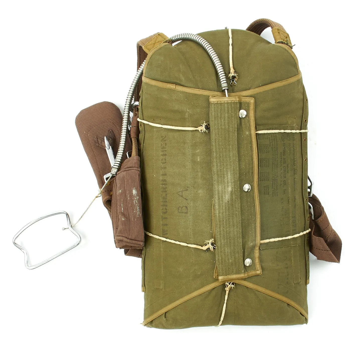 Original U.S. WWII Irvin Standard Air Chute Parachute and Harness - Dated 1944