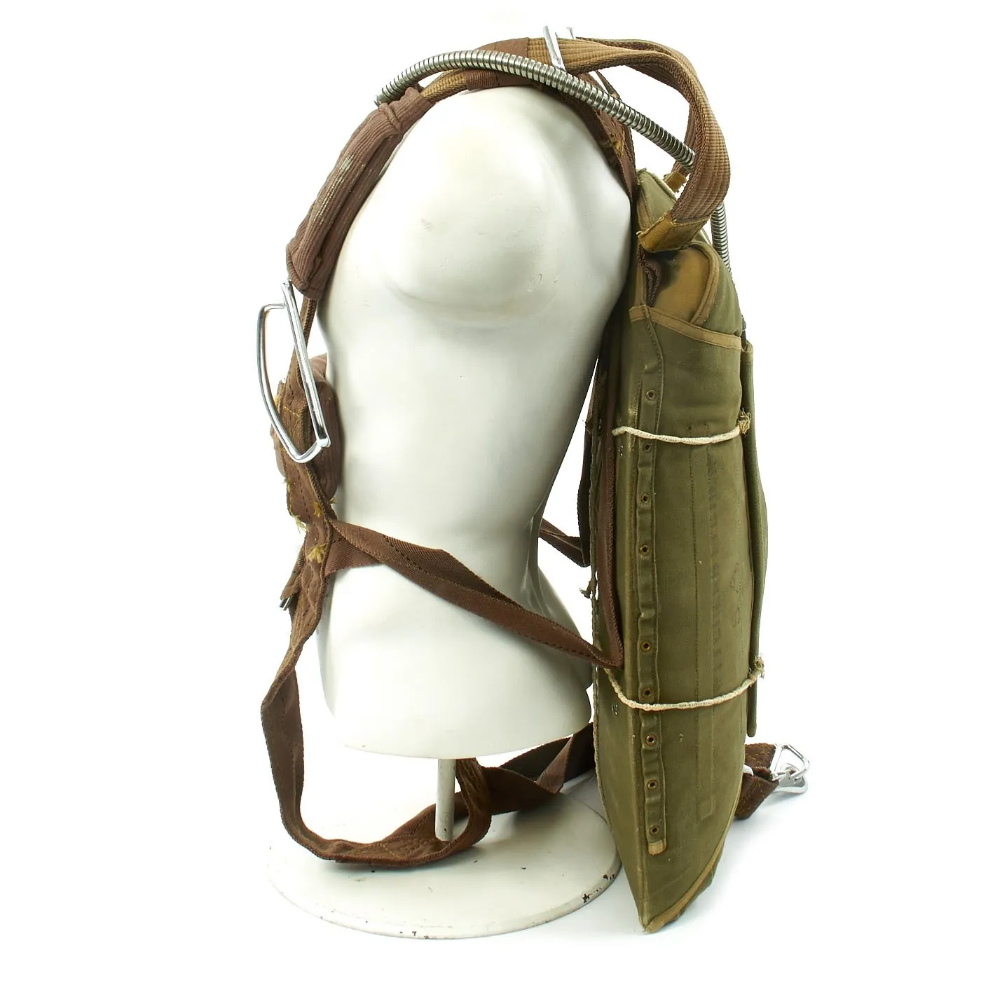 Original U.S. WWII Irvin Standard Air Chute Parachute and Harness - Dated 1944