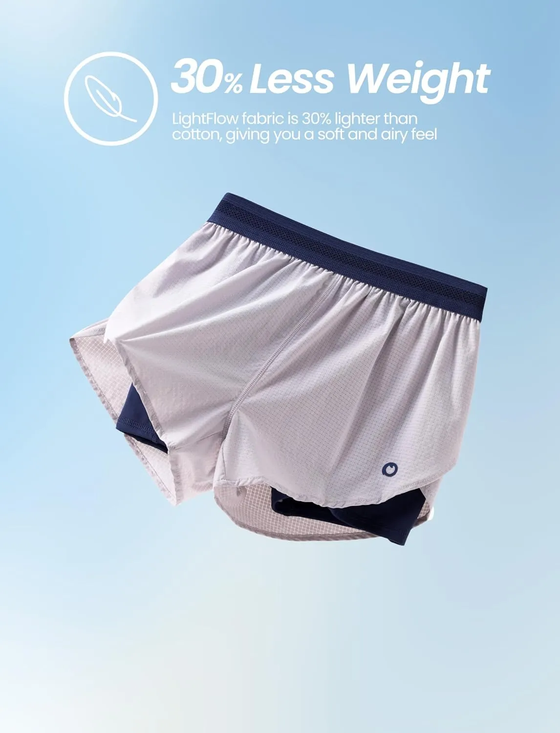 PATPAT Girls 2-in-1 Shorts, Ultra-Light Quick-Dry Active Shorts with Bamboo Viscose Liner for Kids Soccer Dance Biker Sports