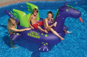 Pool Kids Giant Sea Dragon Inflatable Float Toy w/ 12V Air Pump