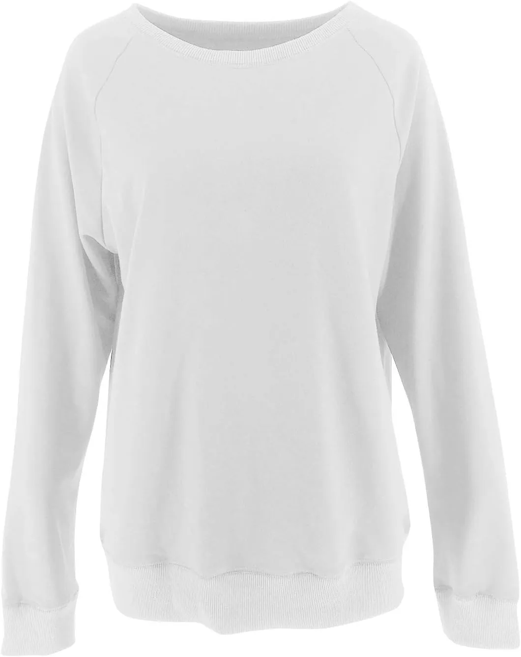 PRETTODAY Women's Casual Crew Neck Sweatshirts Raglan Long Sleeve Solid Tunic Tops Loose Pullovers