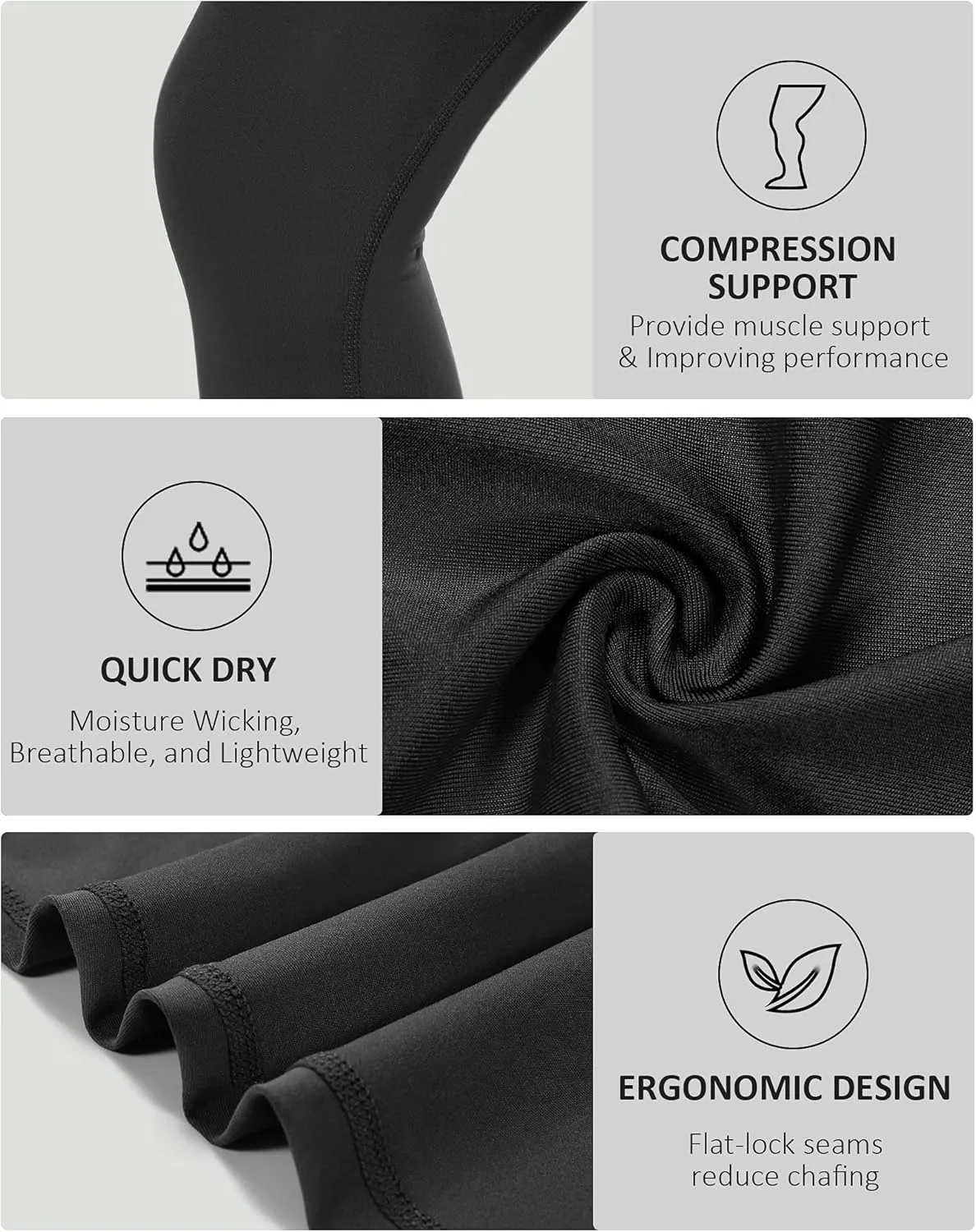 Roadbox 2 Pack Boys Compression Pants Base Layer Underwear Youth Quick Dry Spandex Tights Leggings for Running Football