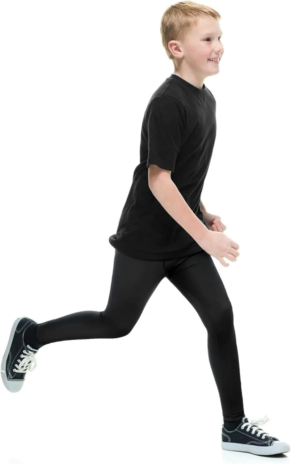 Roadbox 2 Pack Boys Compression Pants Base Layer Underwear Youth Quick Dry Spandex Tights Leggings for Running Football