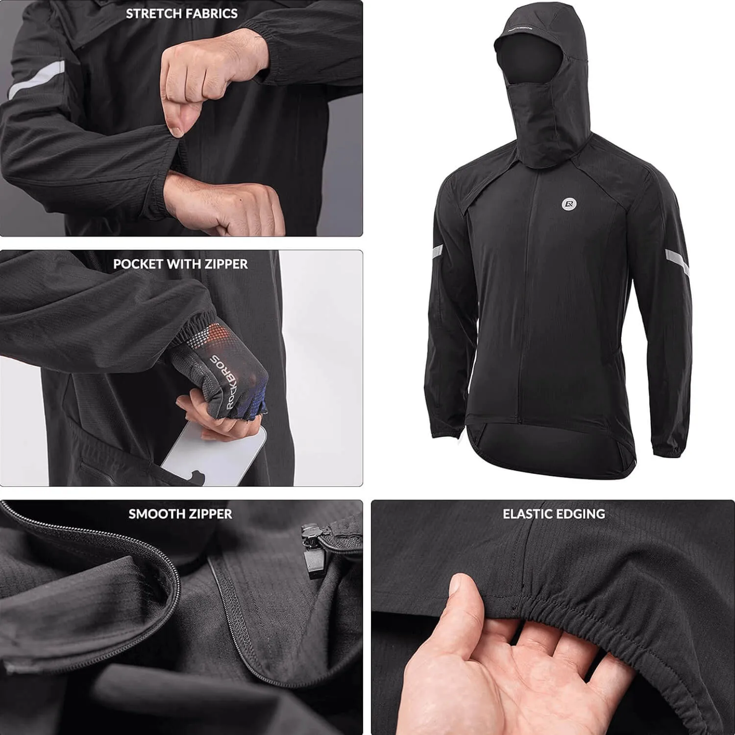 ROCKBROS Windproof Sunproof Reflective Design Cycling Jacket