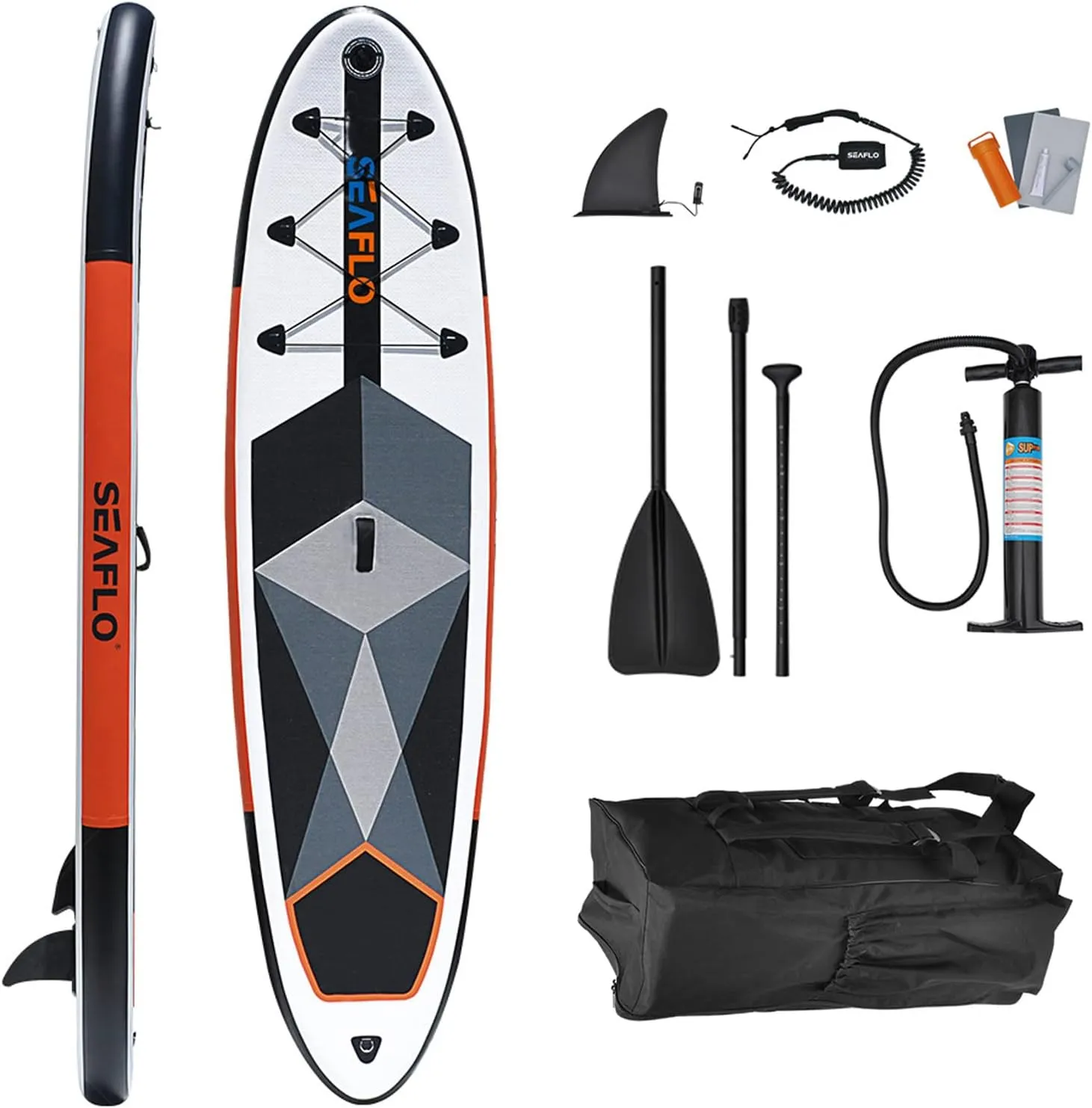 Savvycraft Inflatable Standing Paddle Board, 10'x30''x6'' SUP for Youth and Adult, with ISUP Accessories: Adjustable Paddle, Double Action Pump, Travel Backpack, Ankle Cuff Leash, Repair Kit
