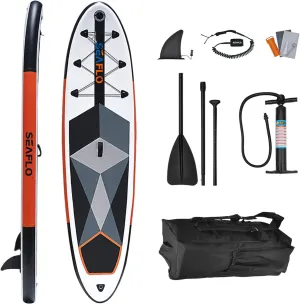 Savvycraft Inflatable Standing Paddle Board, 10'x30''x6'' SUP for Youth and Adult, with ISUP Accessories: Adjustable Paddle, Double Action Pump, Travel Backpack, Ankle Cuff Leash, Repair Kit