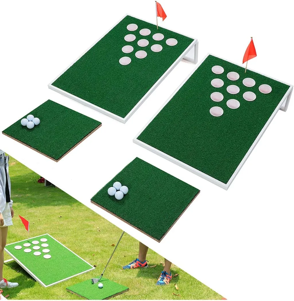 SPRAWL Golf Pong Cornhole Set Exciting Golf Chipping Game Pong Chip Shot Game for Tailgate Beach Backyard Man Cave