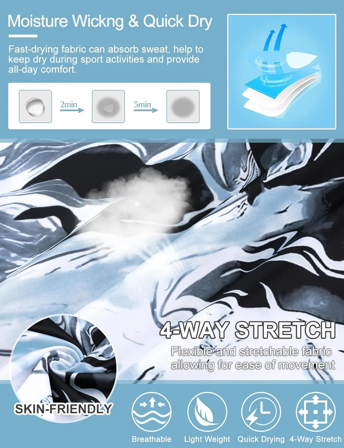 Tanst Sky Womens Golf Polo Shirts Zipper 3/4 Sleeve Moisture Wicking Tops UPF 50  Workout Tennis Apparel