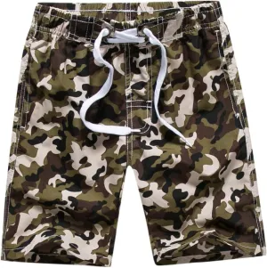 techcity Boys Teens Swim Trunks, Quick Dry Surfing Beach Sports Running Swim Shorts with Drawstring 6T to 18/20