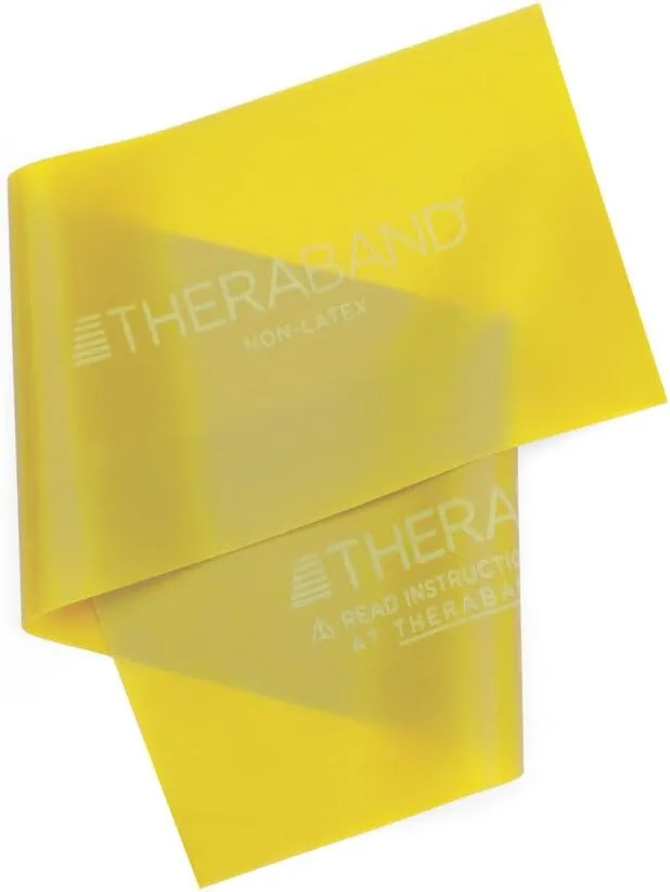 THERABAND Resistance Band 25 Yard Roll, Non-Latex Professional Elastic Stretch Bands For Upper & Lower Body Exercise Workouts, Physical Therapy, Lower Pilates, Flexibility, & Rehab, Dispenser Box