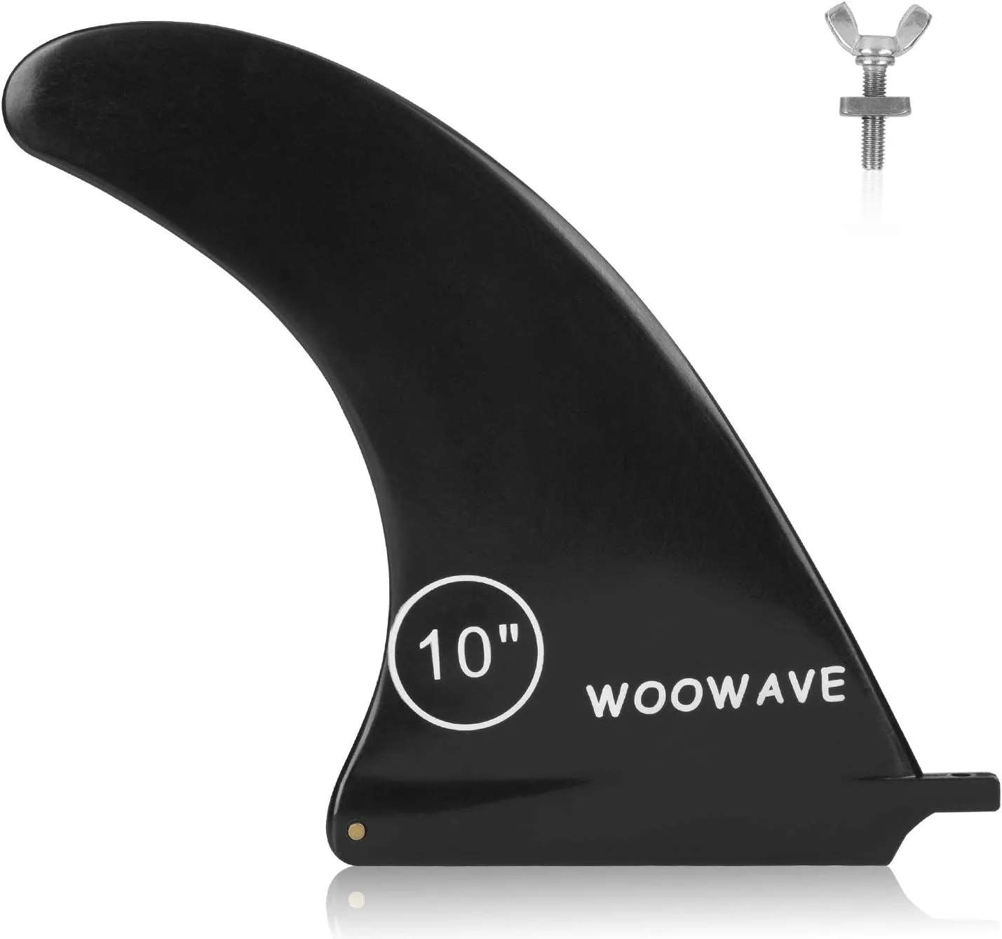 WOOWAVE Surf Fin 10" Surfing Fin SUP Single Fin Premium 10 inch Center Fin for Surfboard Longboard Paddleboard with No-Tool Fin Screw