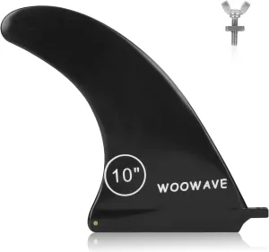 WOOWAVE Surf Fin 10" Surfing Fin SUP Single Fin Premium 10 inch Center Fin for Surfboard Longboard Paddleboard with No-Tool Fin Screw