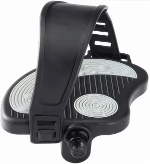 YBEKI Pro-Grade Exercise Bike Pedals with Adjustable Straps - 9/16" & 1/2" Spindle for Indoor Peloton/Schwinn/Spin Bikes | Heavy-Duty PP Plastic & PVC Straps   500lb Capacity