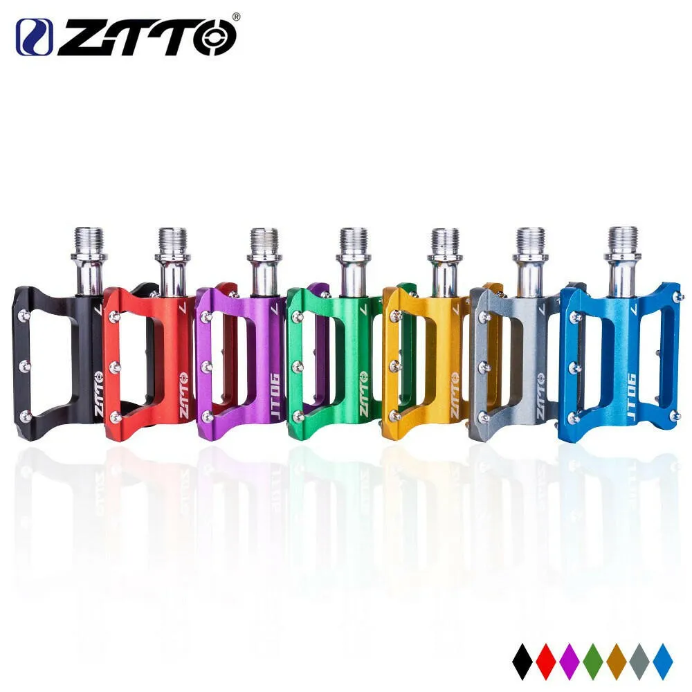 ZTTO Road Bike Ultralight Flat Pedal Aluminum Alloy Bicycle Pedal Bearings Anti-slip Folding bike For Road Cycling Parts JT06